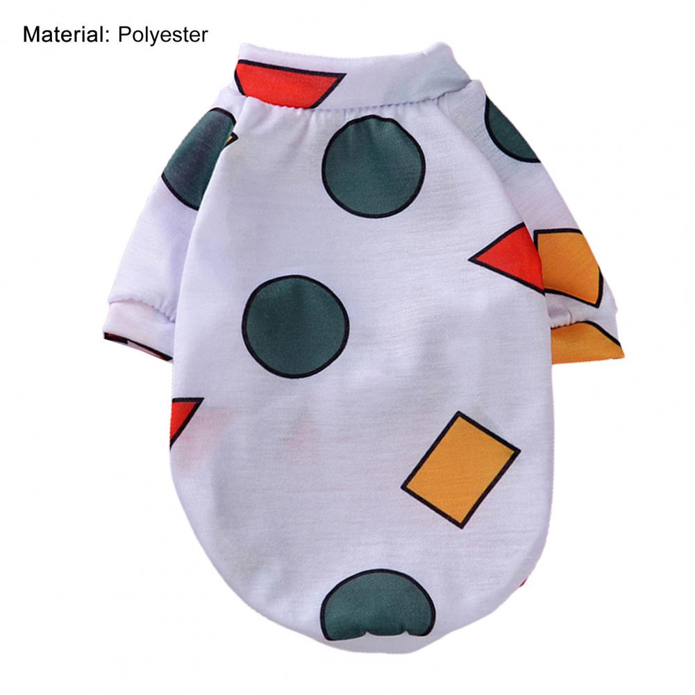 Pet Clothes Spring And Summer High Elasticity Cartoon Printing Dress Up Polyester Pet Dogs Sweater Crayon Shin-chan Sleepwear