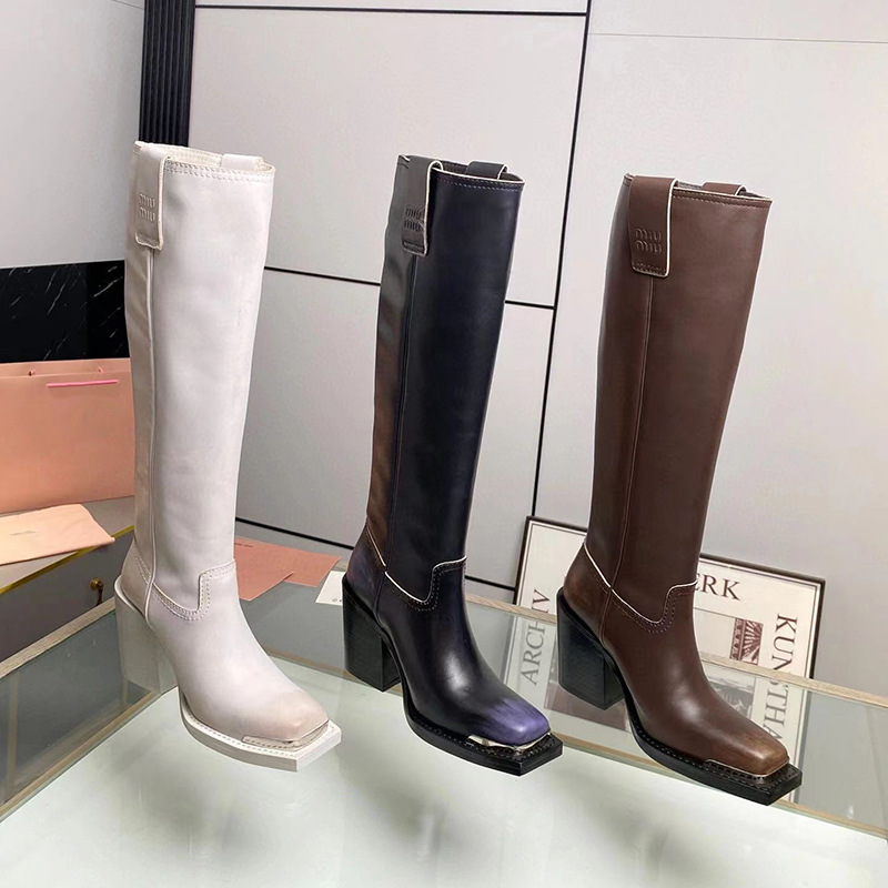 Women Designer Winter Long Fashion Slip On Ladies Elegant Knee Boots High Platform Wedges Heel Women's Shoes