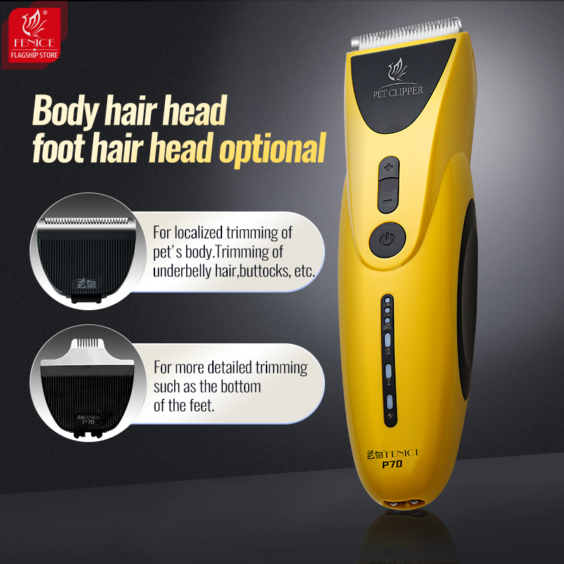 Fenice Dog Hair Clipper Electrical Hair Cutting Machine Grooming Pet Haircut Trimmer Shaver Set Pets Cordless Rechargeable