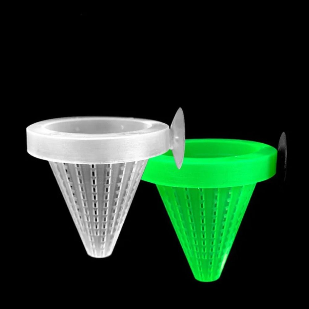 Accessories Tapered Hopper Basket Automatic Feeder Plastic With Suction Cup Aquarium Red Worm Feeding Red Worm Feeder