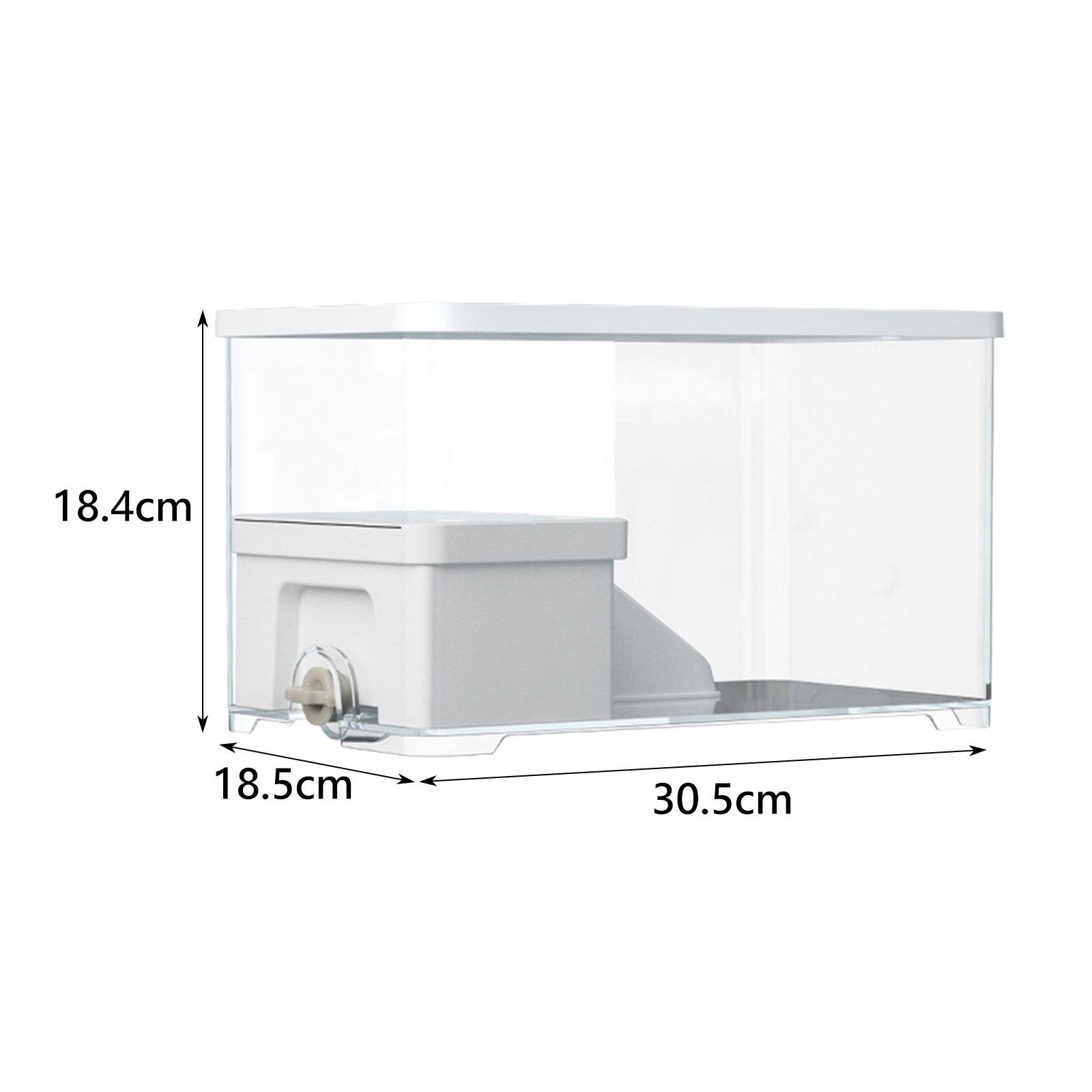 Turtle Tank Aquarium Feeding Box Full View Visually Bottom Drainage Resting Multifunctional Area Turtle Terrarium Pets Accessory