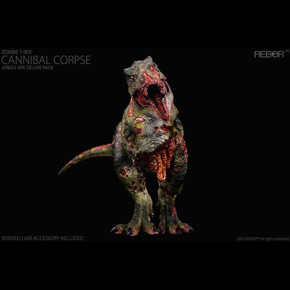 REBOR 1:35 Zombie T-Rex Cannibal Corpse Dee Pack Movable Jaw and Forelimbs