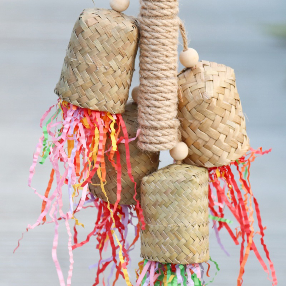 Bird Toys Bird Shredding Foraging Toys Hanging Chewing Toy Bird Cage Accessories For Lovebird Parrots Sparrows Cockatoos