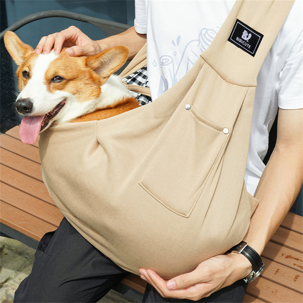 Pet Puppy Carrier Bag Outdoor Travel Dog Shoulder Bags Comfortable Cotton Single Shoulder Backpack Sling Handbag Tote Pouch