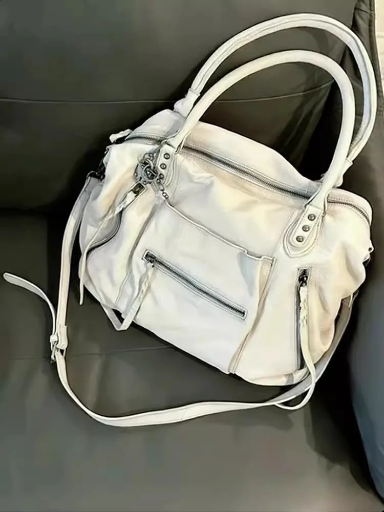 Women Tote Bag Fashion Underarm Pouch Large Capacity Soft Pu Leather Shoulder Retro Crossbody Casual Portable BucketBags 240902