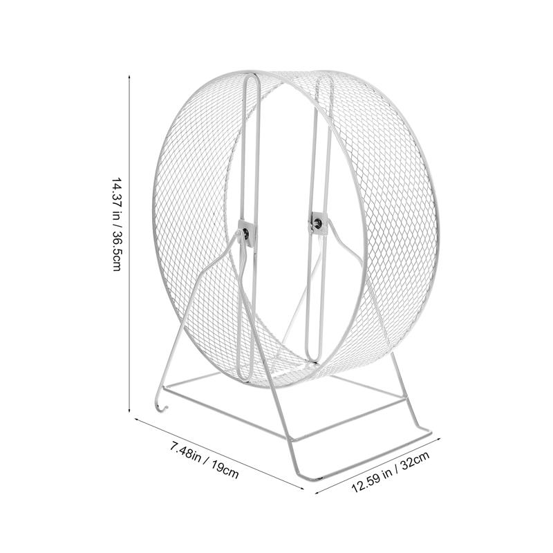 1pc Hamster Exercise Wheel With Bracket Mute Running Wheel Iron Running Wheel Toy For Small Animal Chinchilla Hedgehog Guinea