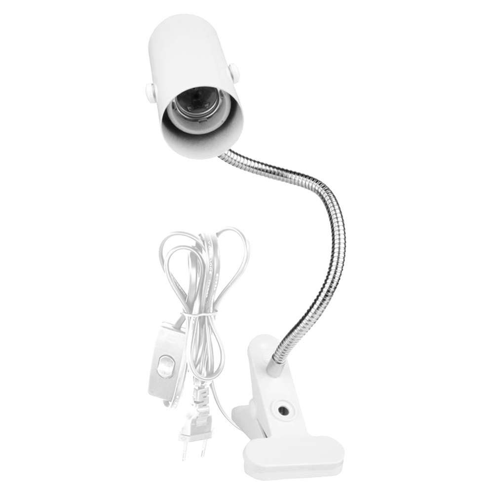 E27 Pet Light Holder Turtle Tank Heating Lamp Set Rotary Clip-on Bulb with Cover