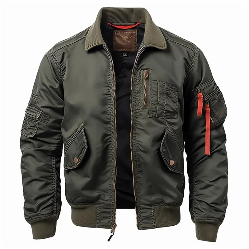 Mens retro casual light air bomber military jacket 240903