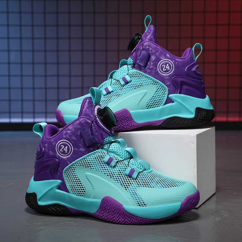 Kids Basketball Shoes Boys Sneakers Non-slip Child Trainer Basket Shoes Outdoor Children Sport Shoes M240903