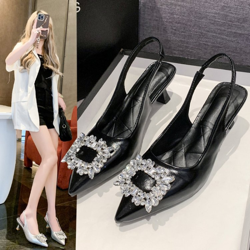 High Heels Women Pumps Female Summer Pointed Toes Thin Heeled Sandals Woman Fashion Rhies Sgbac Party Wedding Shoes e3f0