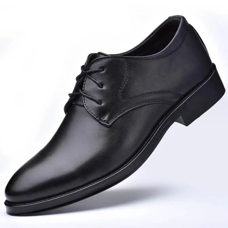 Black Men's Leather Formal Shoes for Men Oxfords Male New Wedding Party Office Business Shoe Man atos de hombre Plus Size 416a Oxds