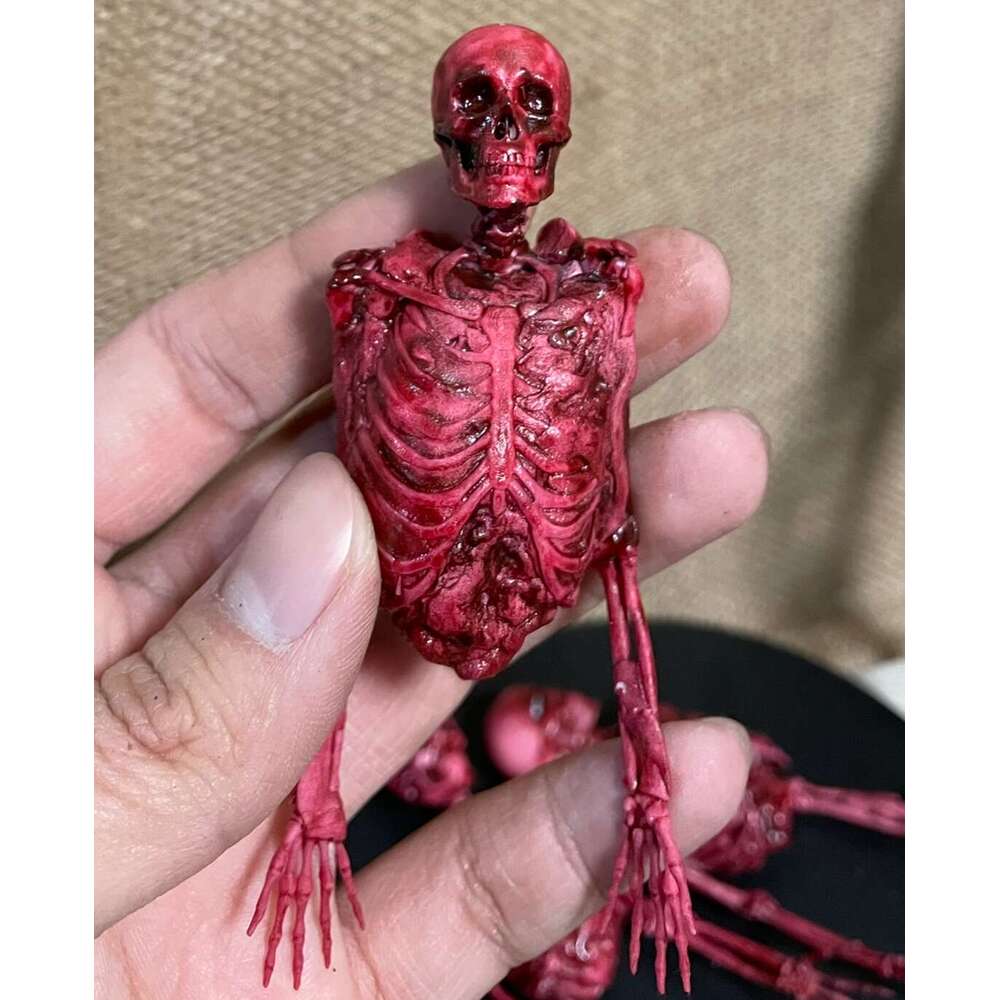 1/12 Scale Half-body Flesh Blood Human Skeleton PVC Model Fit for 6in Action Figure Accessory Toys Scene