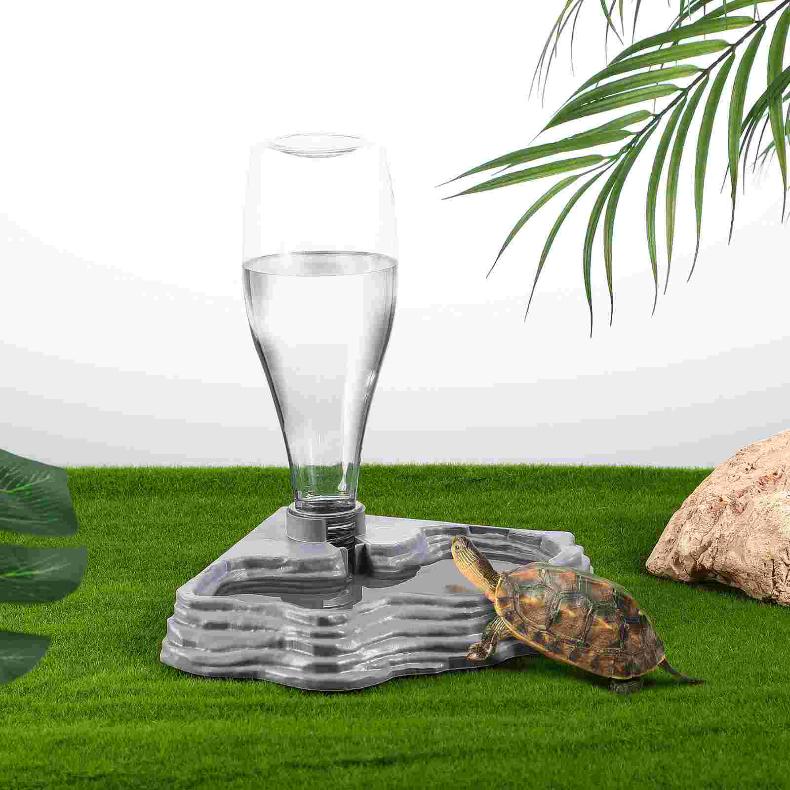 Turtle Terrarium for Toy Animals Reptile Water Fountain Pet Bowls Tortoise Dish Bearded Dragon Accessories Tank