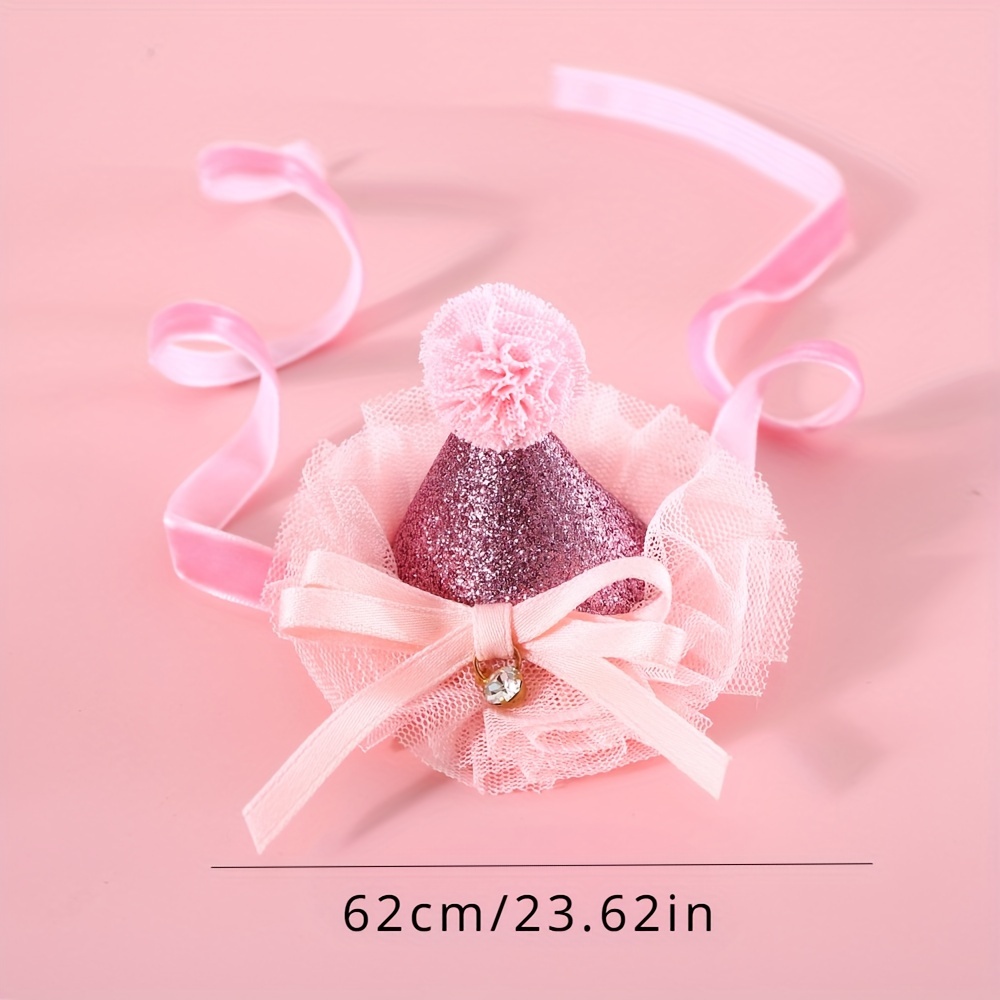 1pc pet cat dog fairy lace three-dimensional birthday hat pentagram tiara butterfly wedding princess
