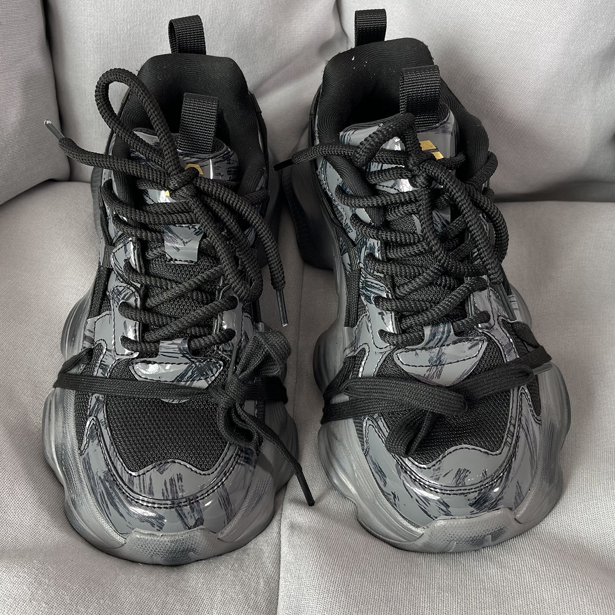 Casual Women Fashion Men's 1b95f Sportwear Sports wear-resistant comfortable Daddy Shoes women Breathable sports shoes 36-44