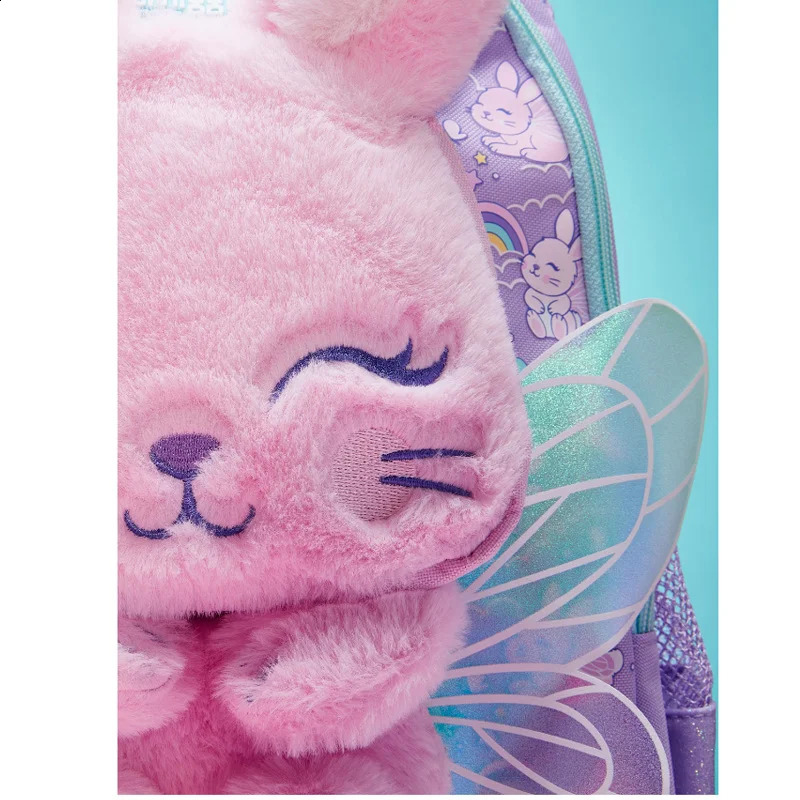 Australian Smiggle original selling childrens backpack girls purple rabbit highquality cute 14 inches 240903