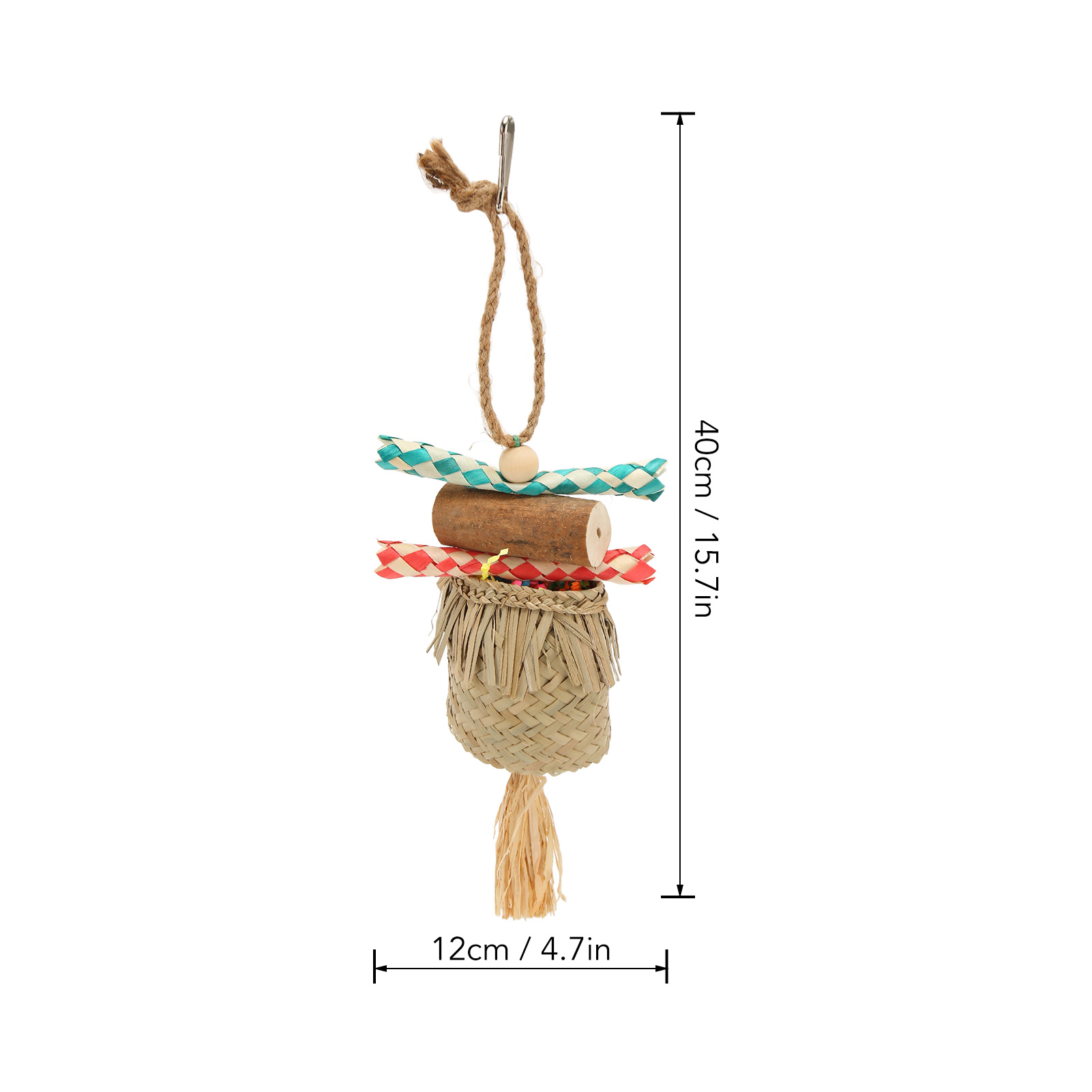 Bird Cage Foraging Toys Palm Leaf Shredded Paper Parrot Chewing Toy For Cockatiel Lovebirds