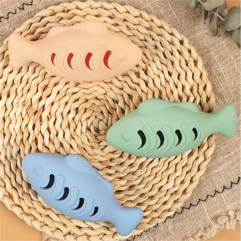 Cat Toys Self-entertainment Ease Of Use Silicone Cat Toys Happy Supplies Cat Entertainment Cat Entertainment Tools Silicone Fish