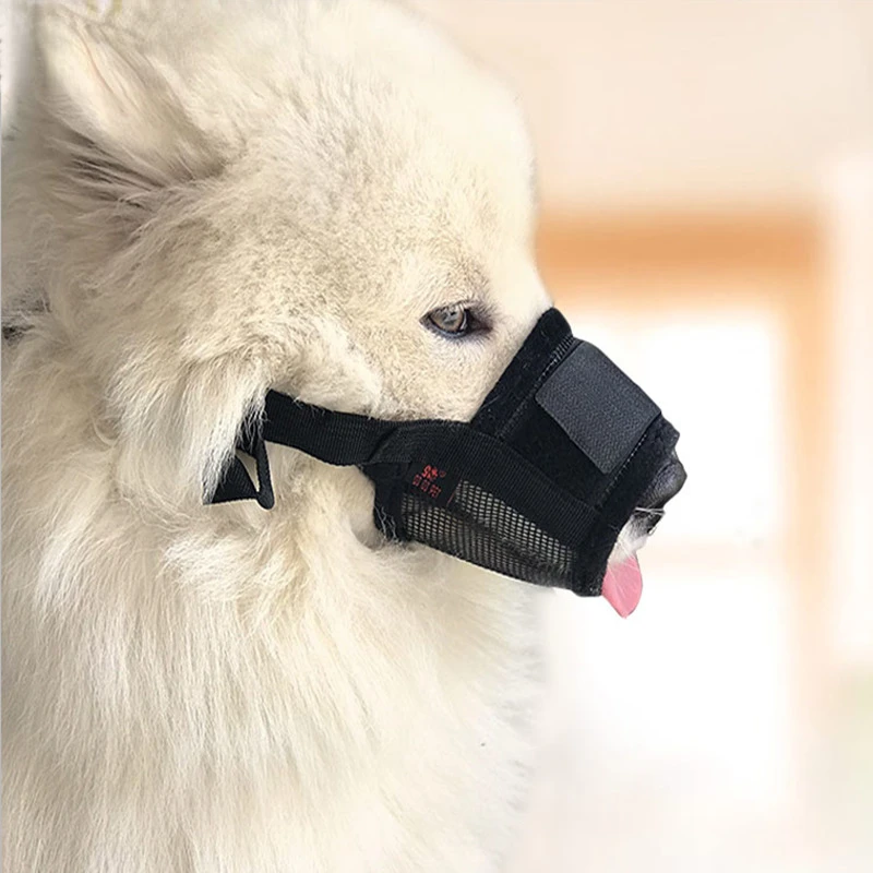 Small Large Dog Muzzle Anti Bite Dogs Muzzles Pet Mouth Cover Training Products Anti Chew Bark For Pitbull Pet Accessories