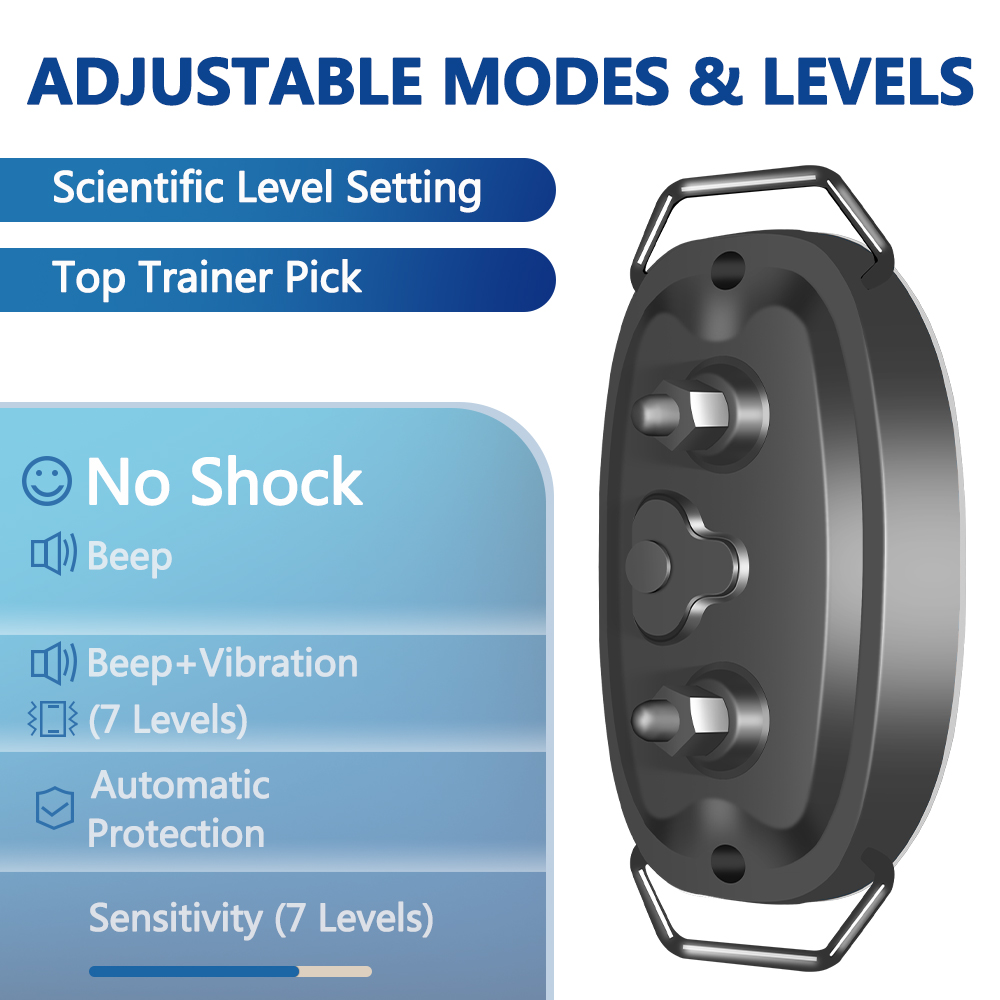 2024 new smart Dog Bark Collar,Rechargeable Smart Barking Collar, Anti Bark Training Collar Adjustable Sensitivity