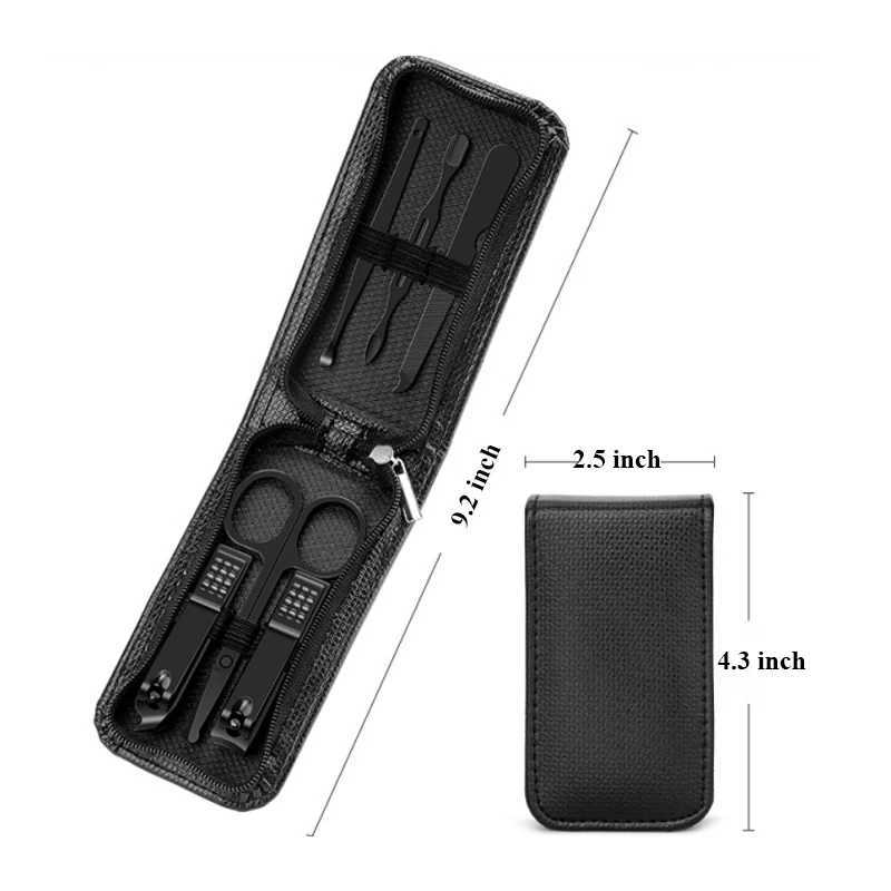 scissors set Ear pick nail clipper tool household nail clippers stainless steel pedicure knifeGreen 6piece setXJ250116