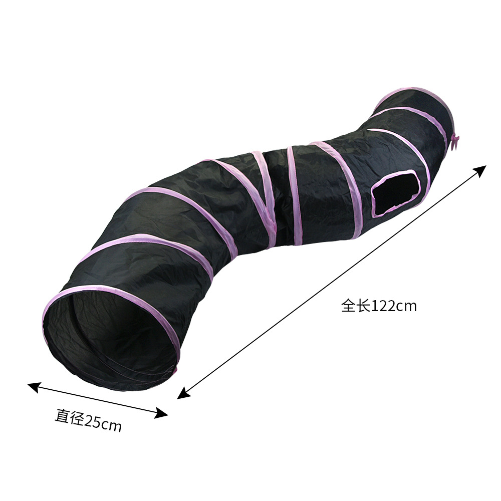 Grey Cat Channel S-shaped Runway Cat Drill Through Rolling Ground Dragon Cat Channel Pet Cat Toy Supplies