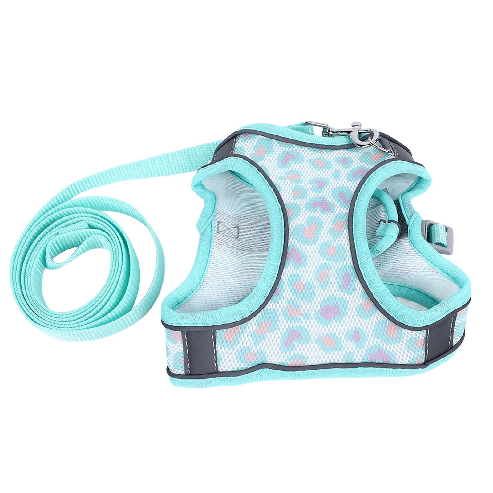 Pet Harness Leash Breathable Adjustable Reflective Dog Walking Vest Leash For Small Medium Cats