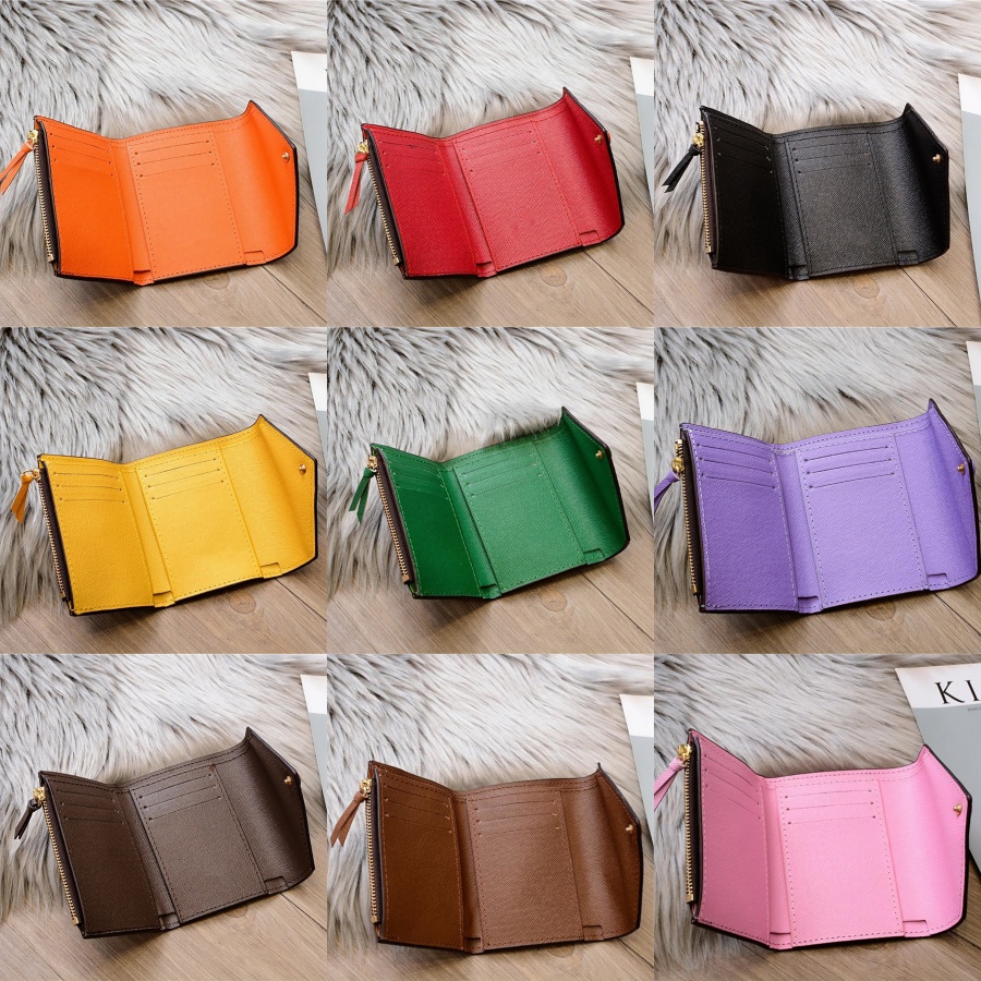 Designer wallet Men shopping travel trend Fashion women classic bean short printed credit card bag small wallet