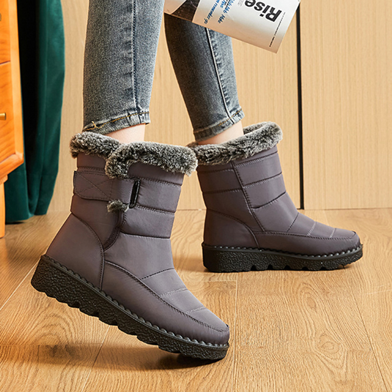 Rabbit Fur Waterproof Snow for Women Thicken Plush Ankle Booties Woman Winter 2022 Non Slip Warm Padded Boots Plus Size 44