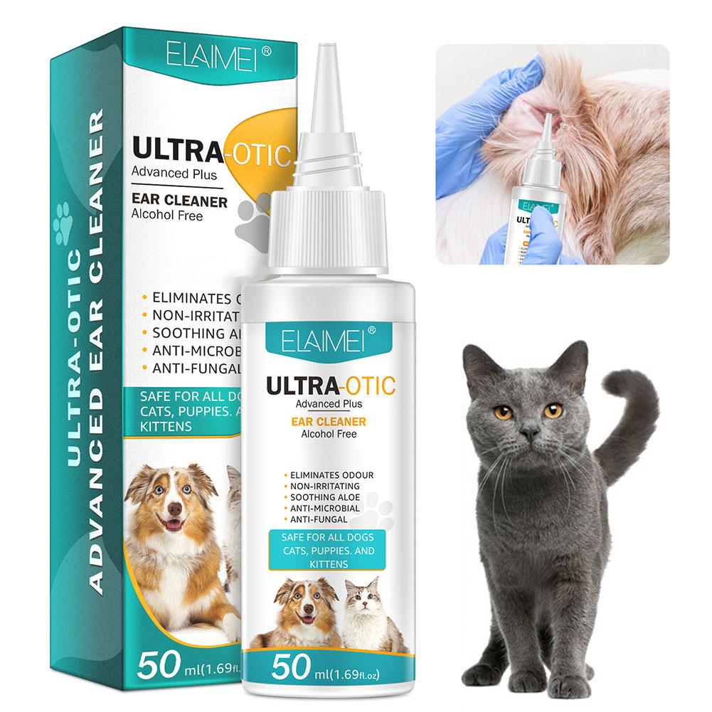 50ml Pet Ear Cleaner Cleaner Depth Care Odor Eliminator Earwax Remover Pet General Gentle Non Irritating Ear Cleansing Solution