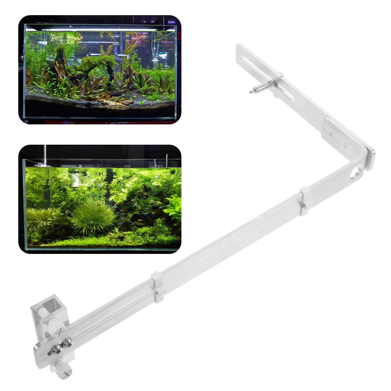 Fish Tank Light Bracket LED Bar Aquarium Lights Water Grass Lamp Aluminum Alloy Holder Stand for