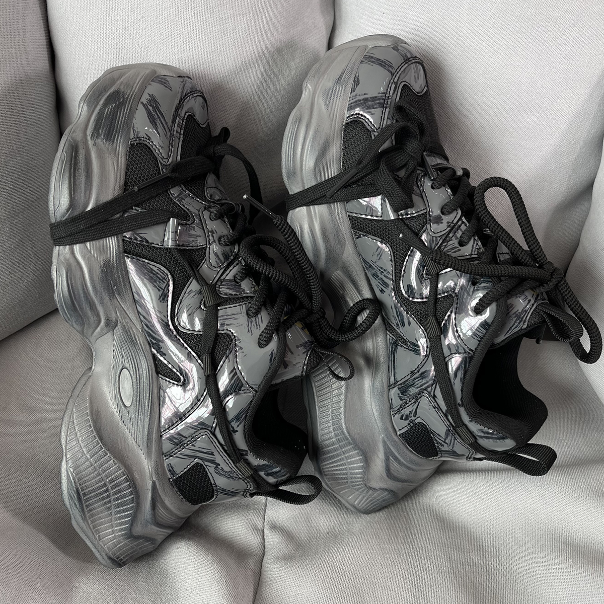 Casual Women Fashion Men's 1b95f Sportwear Sports wear-resistant comfortable Daddy Shoes women Breathable sports shoes 36-44