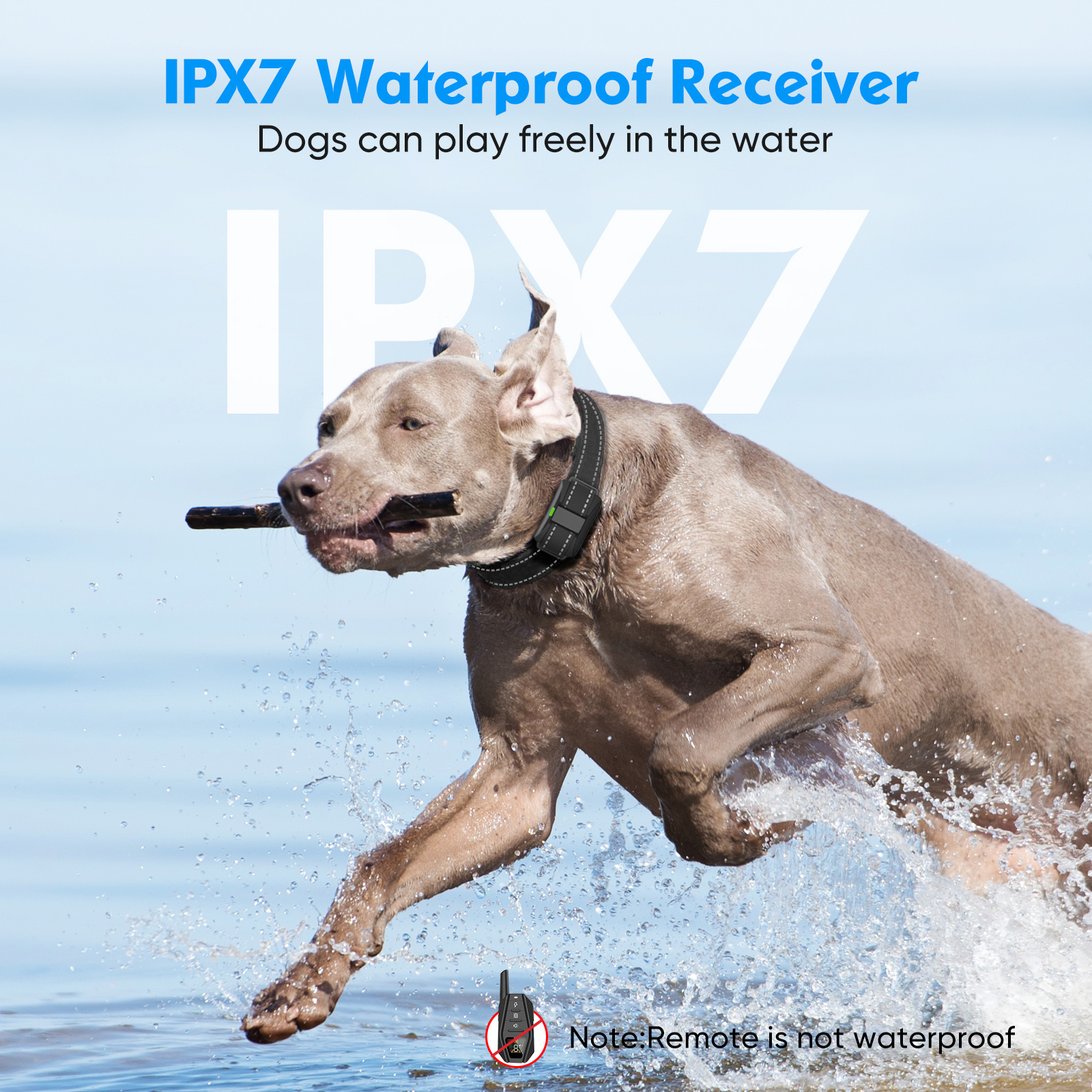 Dog Shock Collar,Training Collar with Remote, 3 Training Modes, Shock, Vibration and Beep, Rechargeable Electric Shock Collar