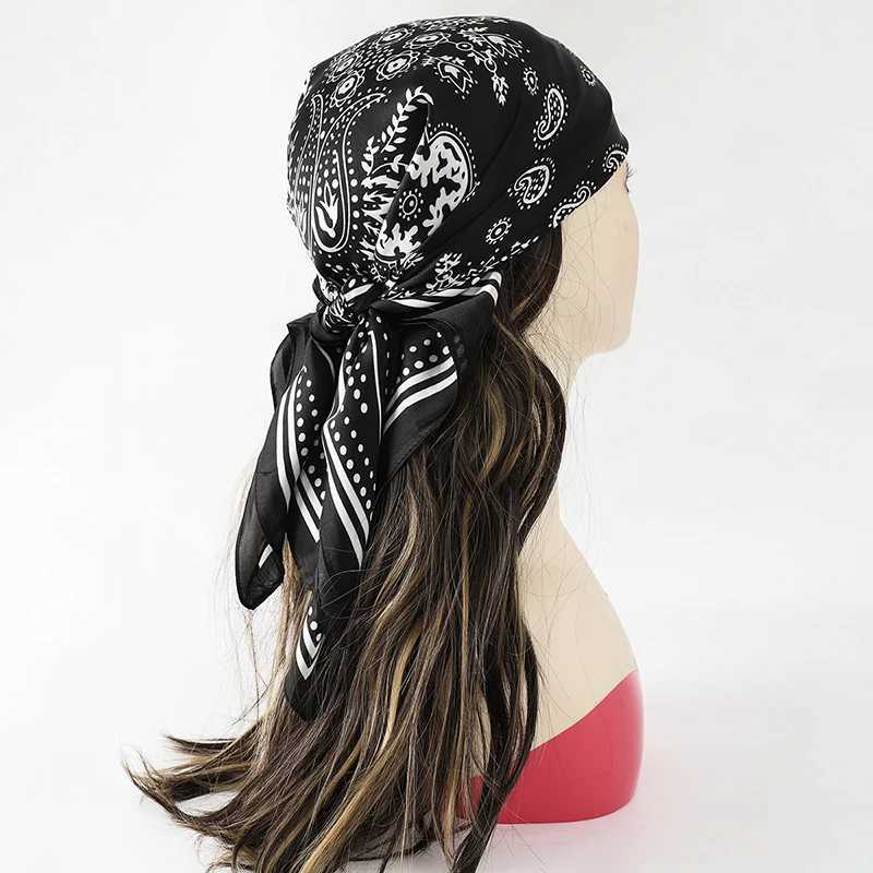 Fashion printed silk hair scarf Wen 2023 spring new elastic floral headband Kerchief Bands Foard Fem scarf X250319