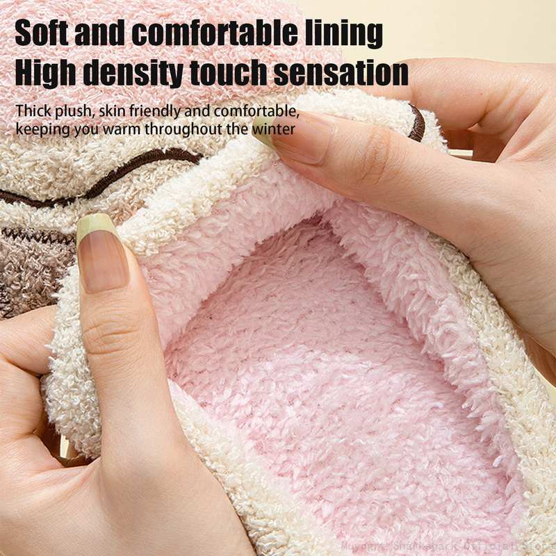 Soft Winter Sole Mens Warm Plush Fashion Indoor or Antiskid Slides Bedroom Slippers Home Casual New Cotton Shoes 4148