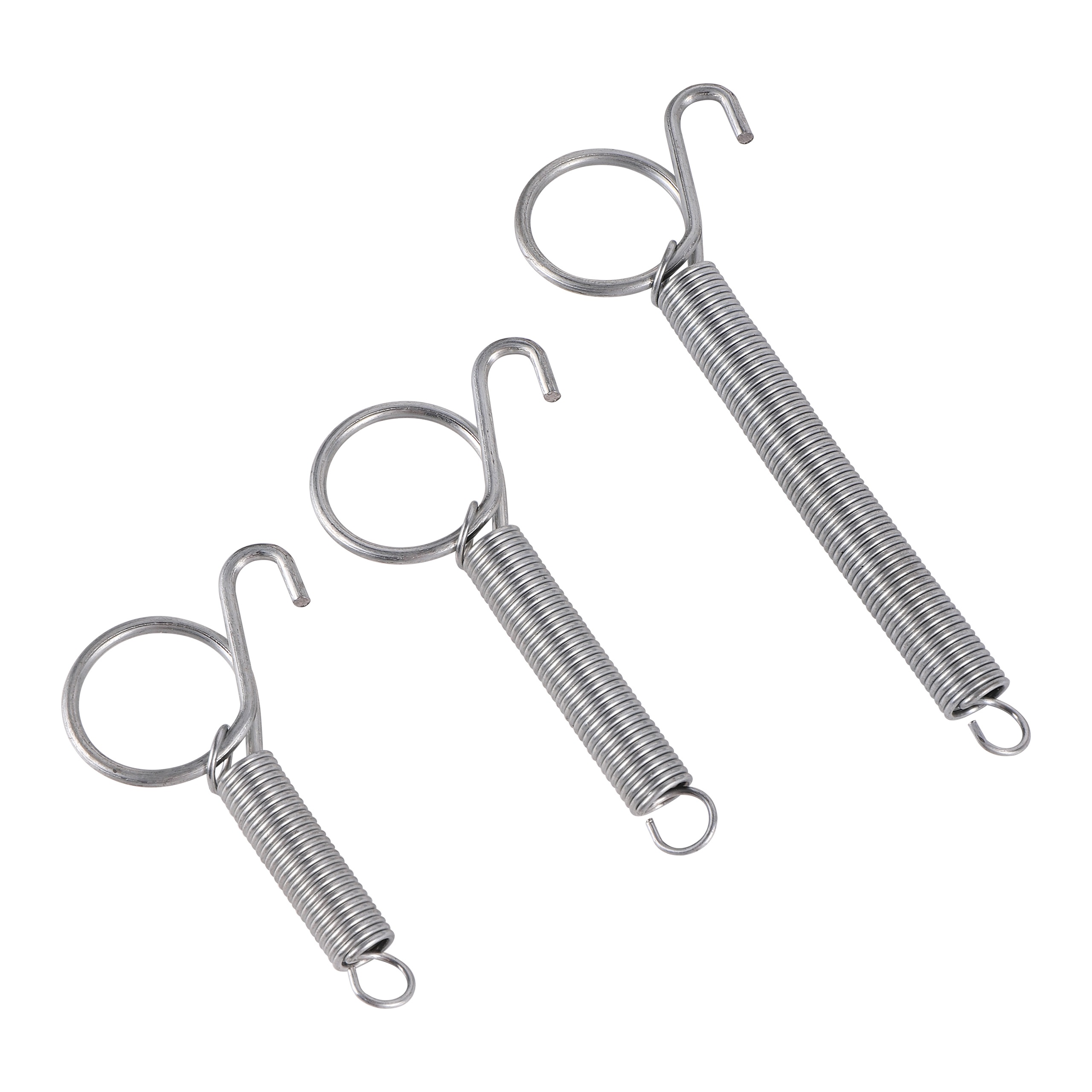 5/7/8.2/11.3Cm Cage Door Spring Hook Metal Spring Hooks Sturdy Tension Fixing Spring For Wire Rabbit Bird Hamster Cages 10Pcs