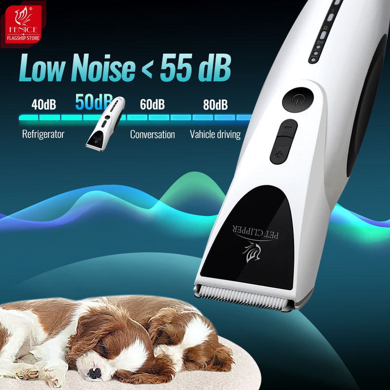 Fenice Dog Hair Clipper Electrical Hair Cutting Machine Grooming Pet Haircut Trimmer Shaver Set Pets Cordless Rechargeable