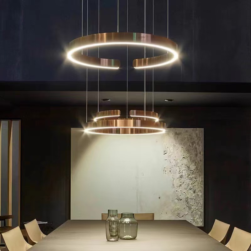 Ceiling chandelier Pendant light Chandeliers for dining room LED Bedroom living room nordic home decor Modern Round ring lamps