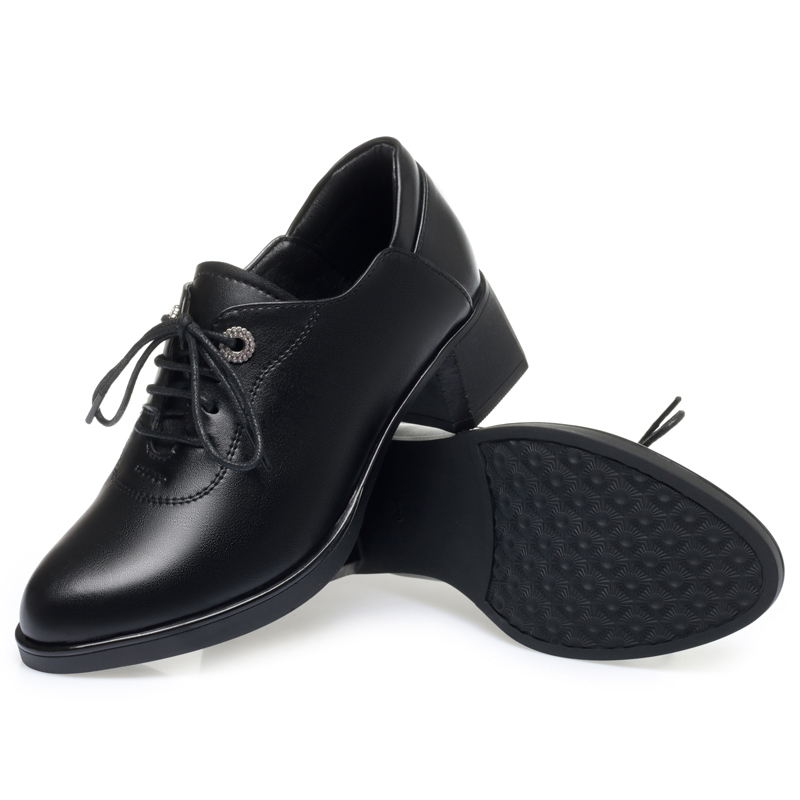 Office AIYUQI Spring 2024 New Large Size Dress Round Toe Lace-up New Business Formal Women Shoes 271a