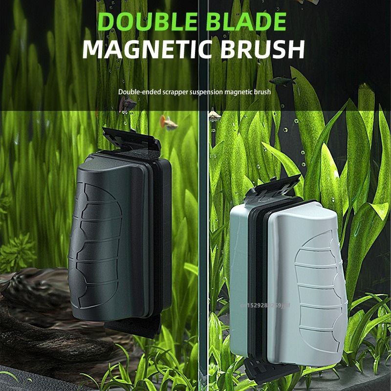 Magnetic Aquarium Fish Tank Brushes Floating Cleaner Glass Window Algae Scraper Scrubber Aquarium Accessories for Small Tank