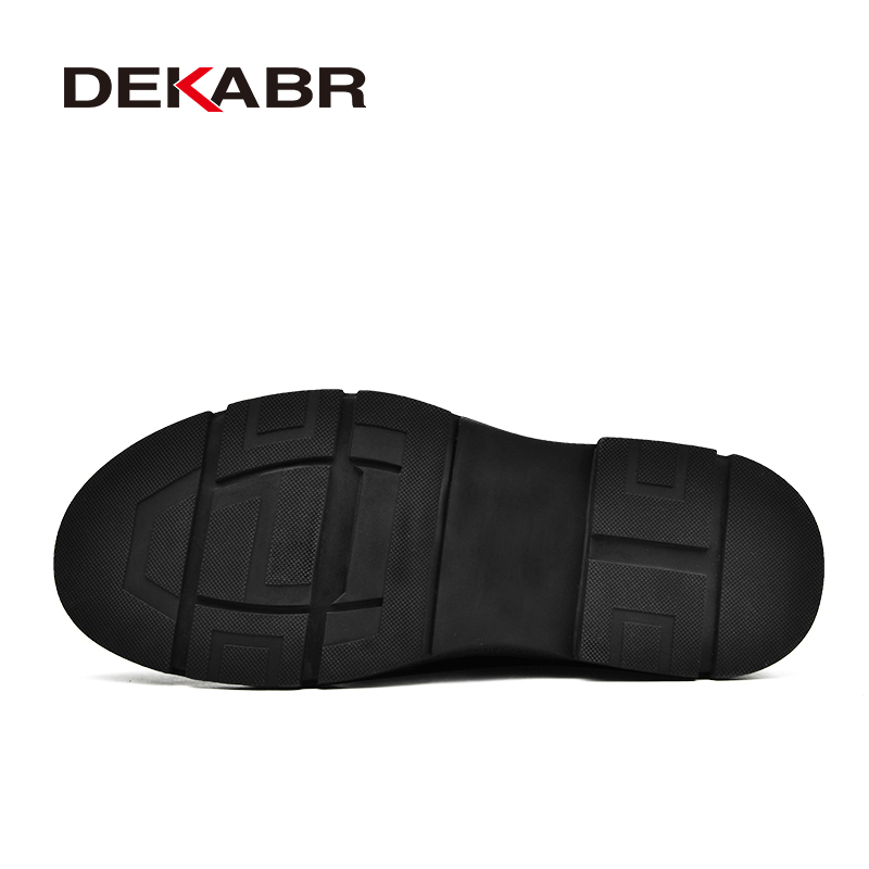DEKABR New Winter Comfortable Genuine Leather Men's Shoes Quality Fashion New Brand Warm Fur Design Concise Style Casual Mens Boots 90D9