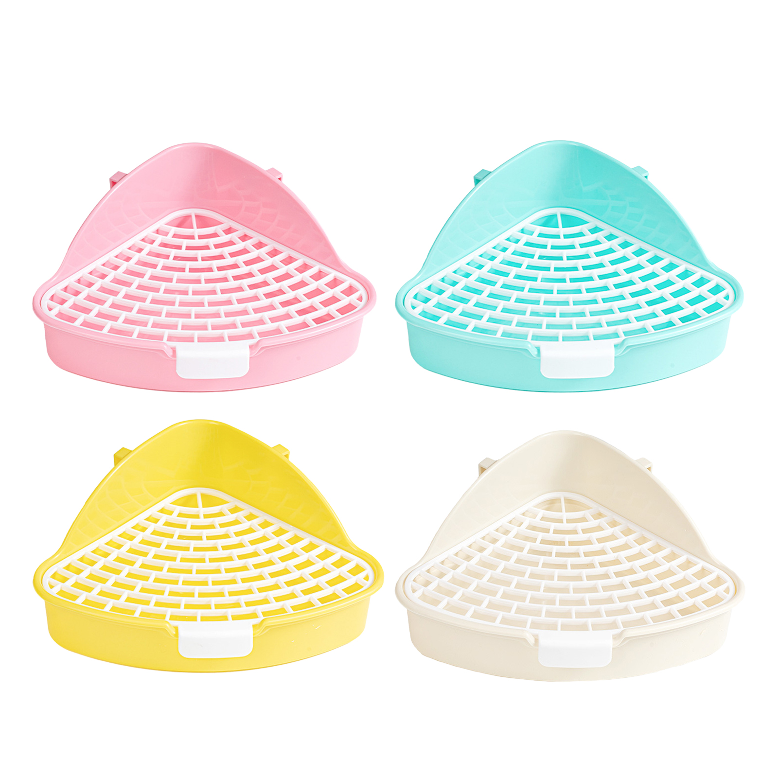 Rabbit Litter Pan Animal Potty Trainer Bunnies Corner Toilet Box for Ferret Hamster Dragon Cat Guinea Pig Dutch Pig Supplies