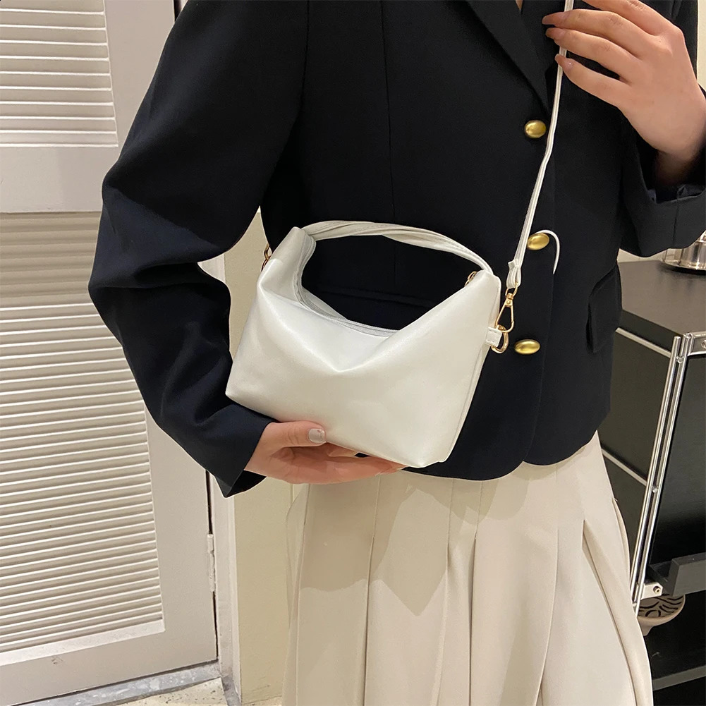 Womens handbag casual PU leather cross body bag white 240903