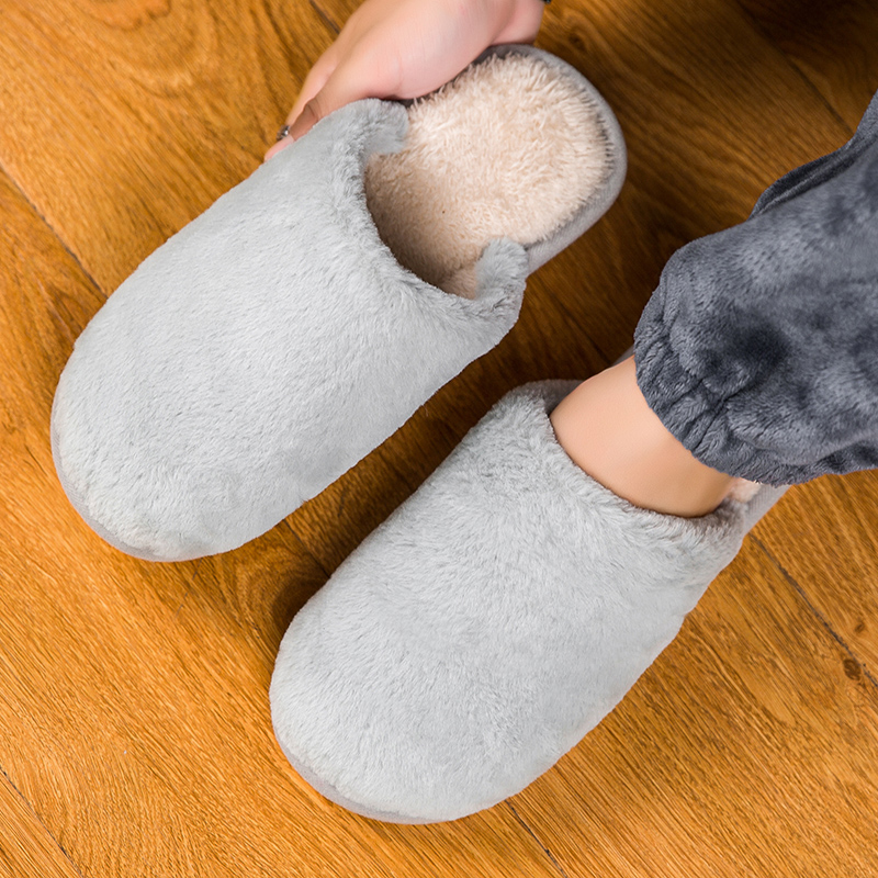 Cotton Winter Men's and Women's Indoor Warmth Plush Anti Slip Platform NEW hot Slippers Multi Color Couple Home Shoes