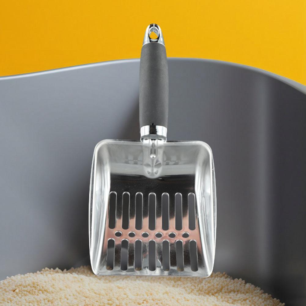 1 PCS Stainless Steel Metal Cat Litter Scoop Long Handle Litter Scooper Deep Shovel For Cat Kitten Litter Box Cleaning Tool R8J1