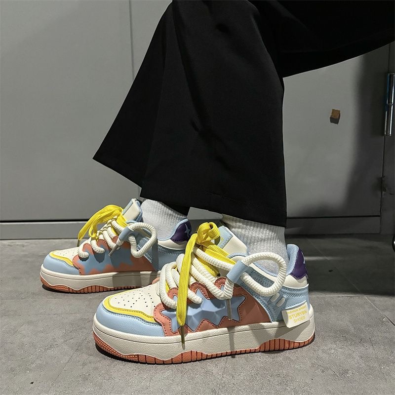 Women's Hong Kong style casual versatile thick soled retro trendy sports shoes 241115