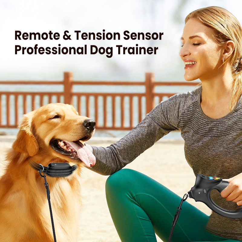 ROJECO Intelligent Dog Training Collar Remote Control Rechargeable Pet Dog Anti Bark Collar with Vibrator Dog Training Accessory