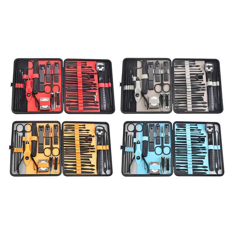10/36 pcs New Professional Manicure Set Pedicure Grooming Kit Includes Scissors Nail Files and Travel Case Perfect for GiftXJ240903