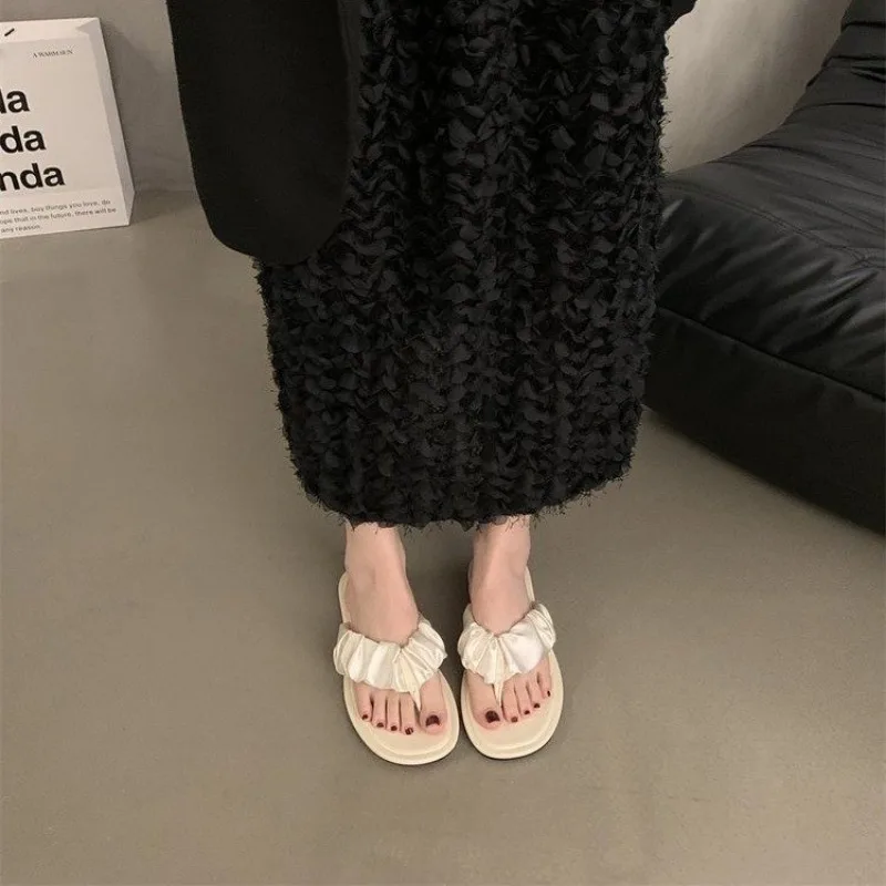 Female Flat Summer Clogs Woman Ladies' Slippers Med Slides Platform Pantofle New Beach Designer 2024 Rubber PU Shoes Wo 2c0d