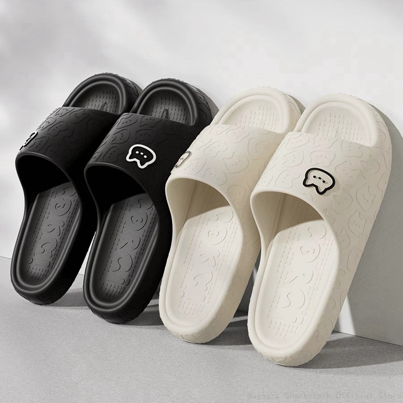 Summer 2024 Women Men Slippers Indoor Bathroom Thick Platform Non-Slip Home Cartoon Cat Flip ps Beach Sandals Ladies Shoes d124